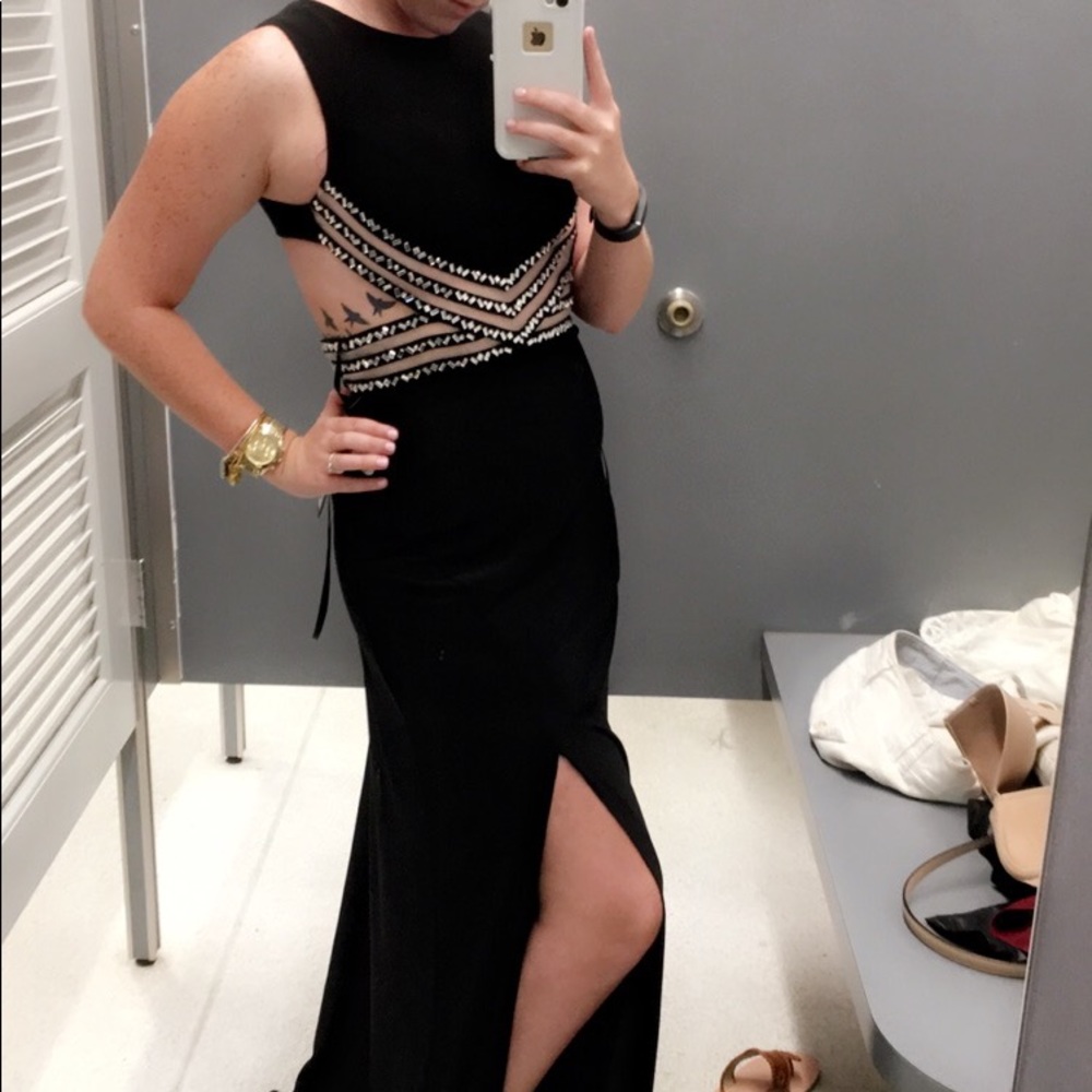 Black floor length gown